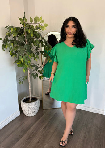 Francesca Dress- Kelly Green