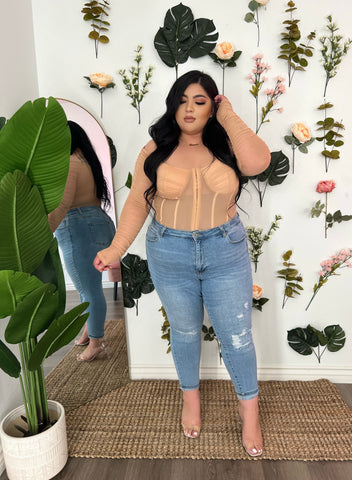 Saintly Bodysuit- Tan