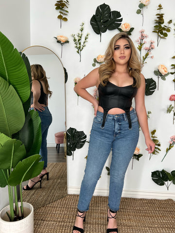 Valentina Corset Top - Black