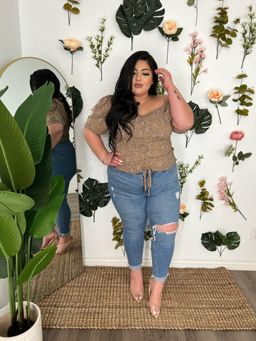 Flower Me Pretty- Mocha  Floral