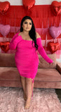 Beautiful Romance Dress-Fuchsia